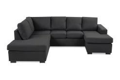 Crazy 4-sits Vänstervänd U-formad Small Soffa med Divan och Schäslong i Tyg
