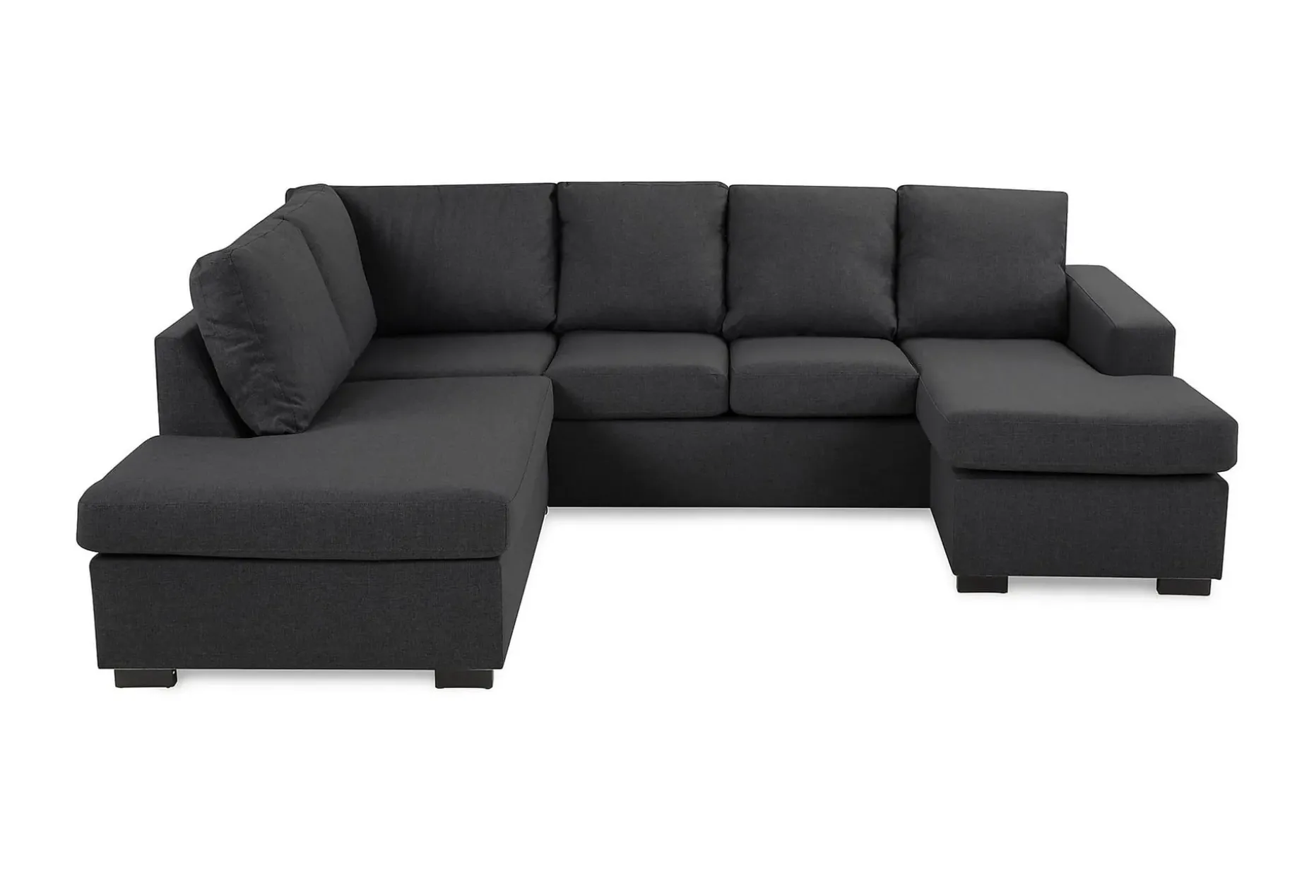 Crazy 4-sits Vänstervänd U-formad Small Soffa med Divan och Schäslong i Tyg