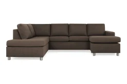 Crazy 4-sits Vänstervänd U-formad Large Soffa med Divan och Schäslong i Tyg