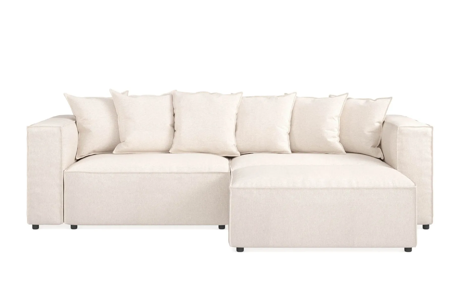 Cubo 4-sits L-formad Djup Modulsoffa med Divan i Tyg