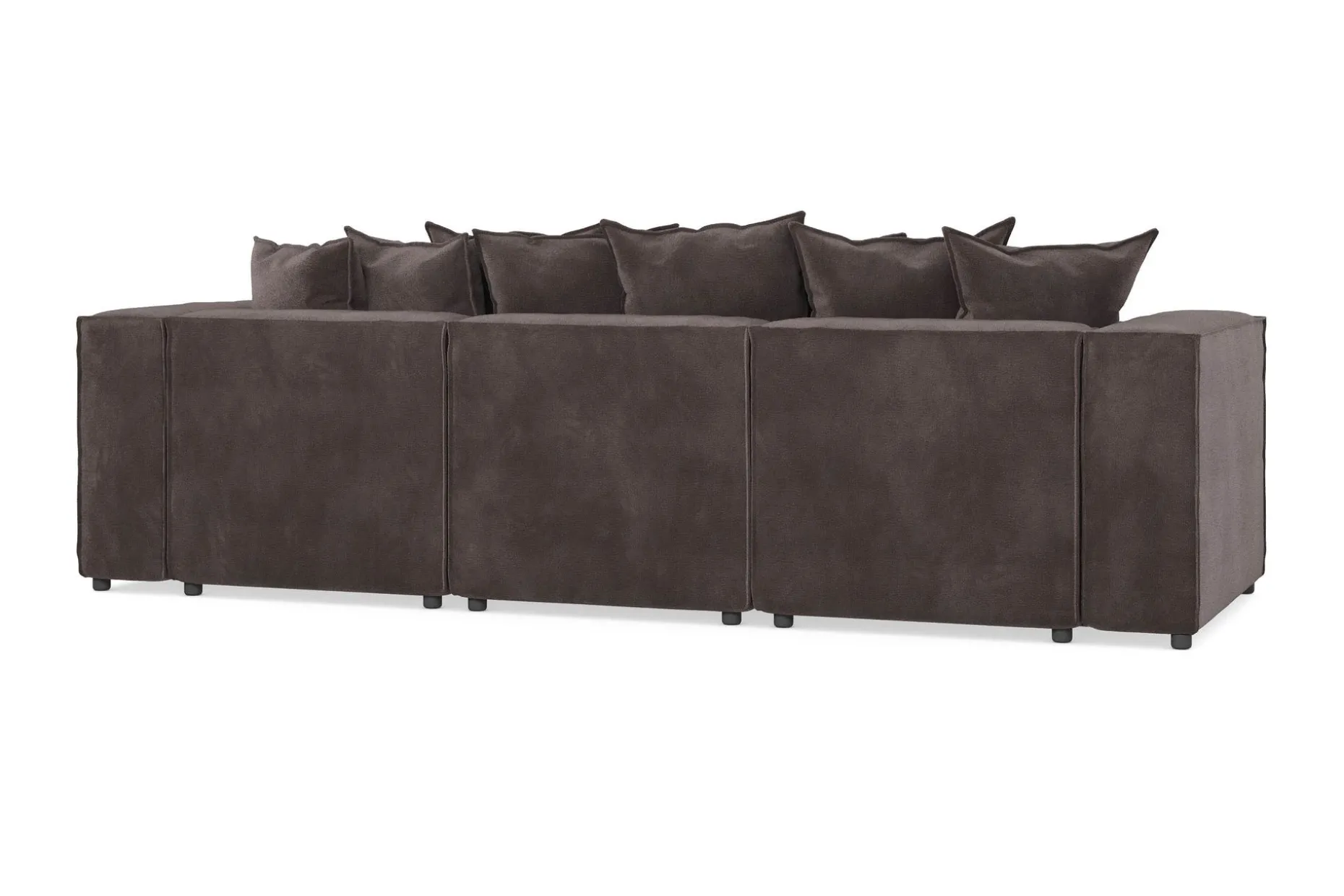 Cubo 4-sits Vändbar L-formad Djup Modulsoffa med Divan i Sammet