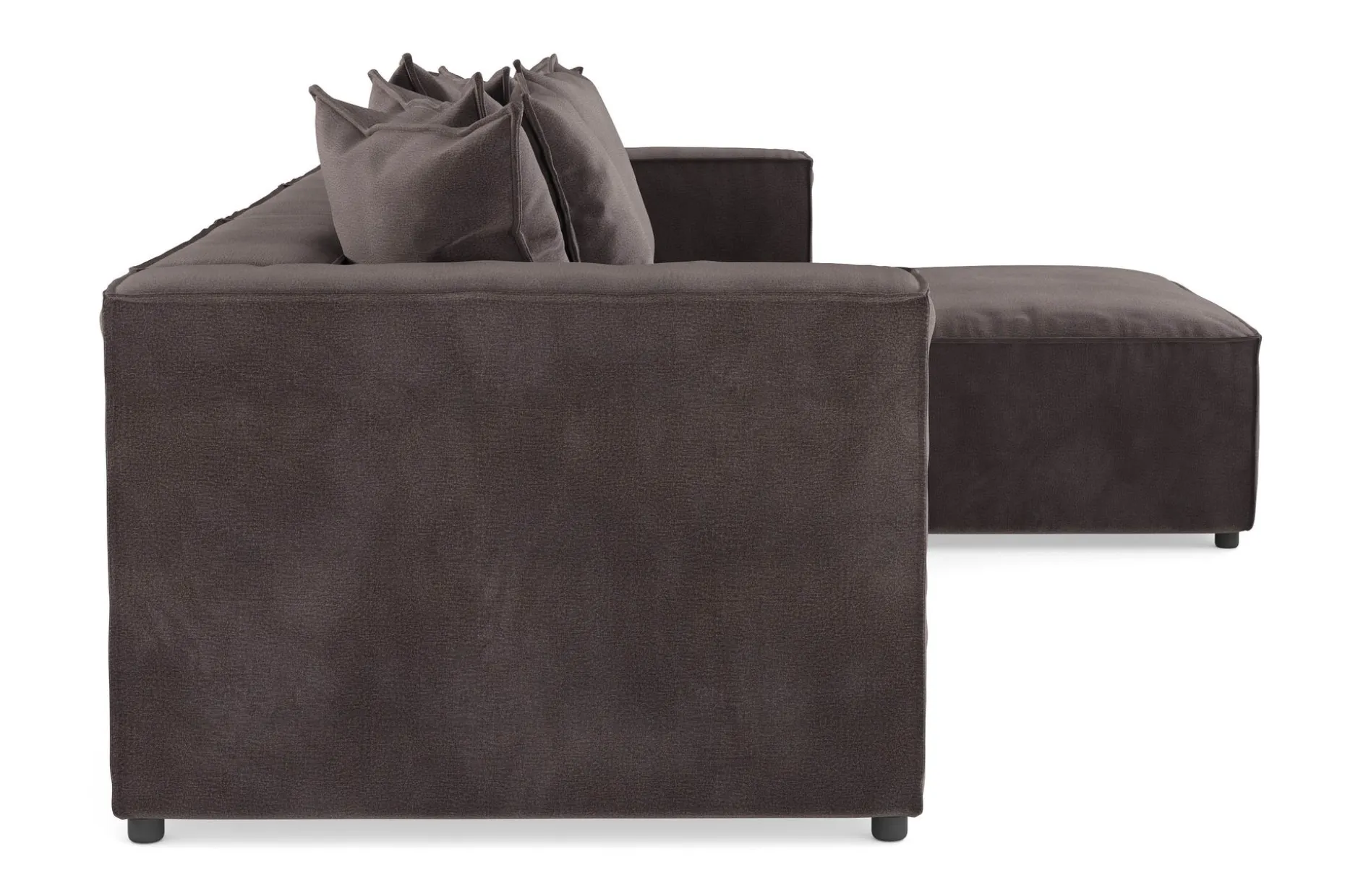 Cubo 4-sits Vändbar L-formad Djup Modulsoffa med Divan i Sammet