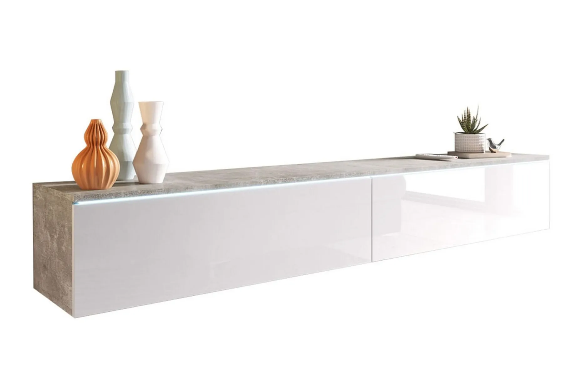 Cuguen TV-bänk 180 cm LED-belysning