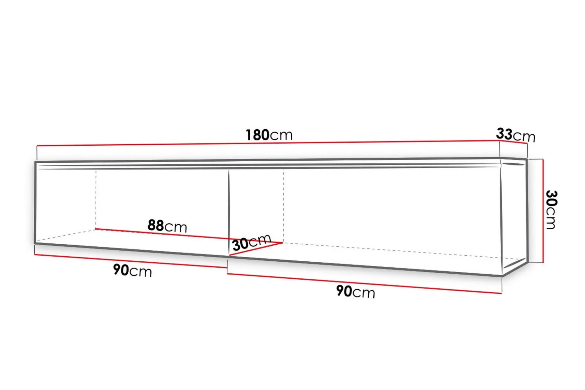 Cuguen Tv-skåp 180 cm