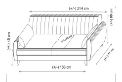 Dalima Bäddsoffa 3-sits