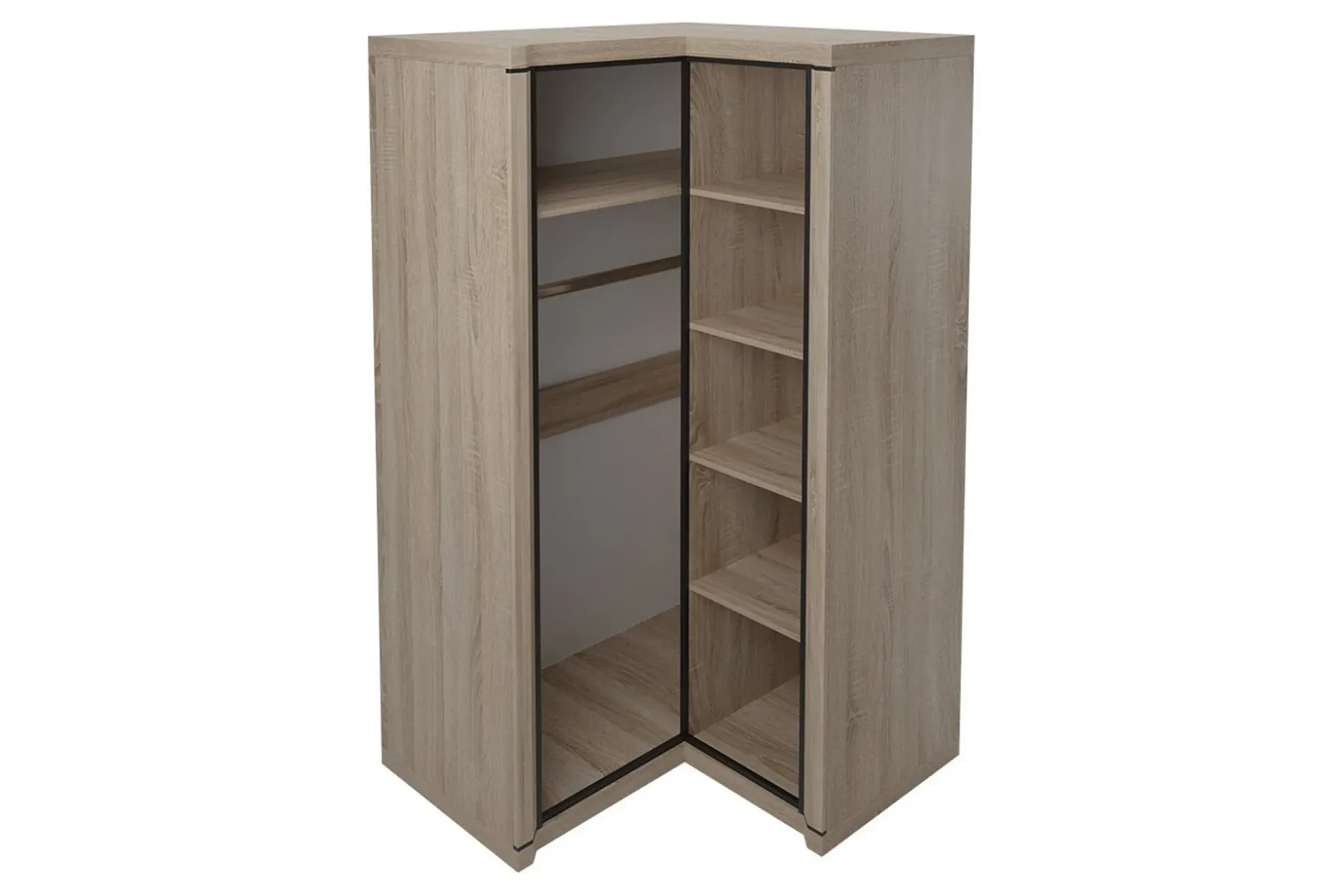 Dallas Garderob 100x58x192 cm LED-belysning