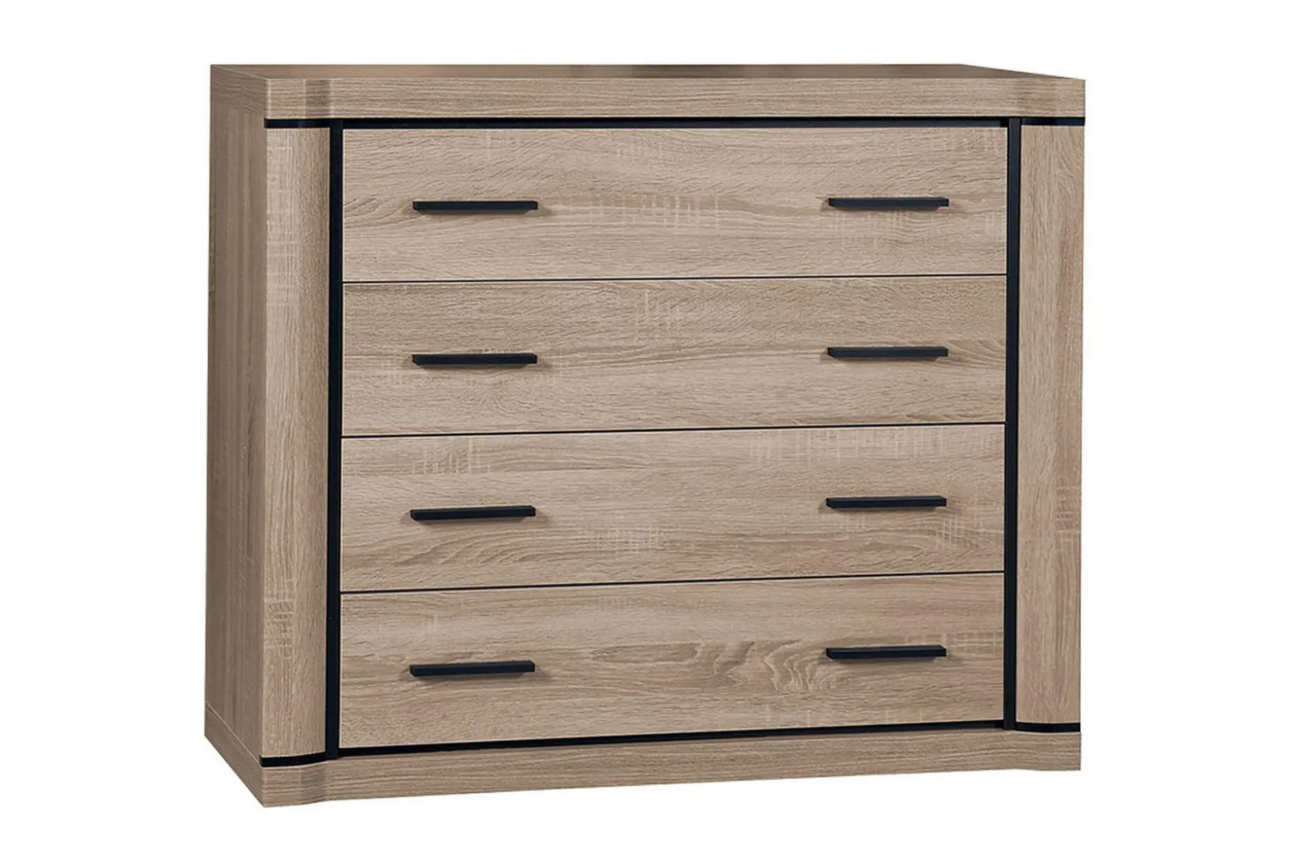 Dallas Skänk 107x43,5x91 cm LED-belysning