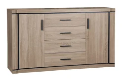 Dallas Skänk 157x43,5x91 cm LED-belysning