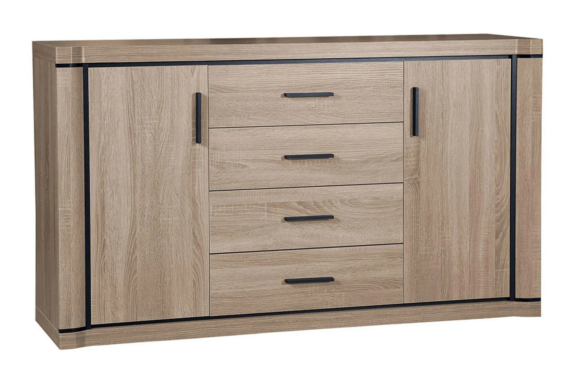 Dallas Skänk 157x43,5x91 cm LED-belysning