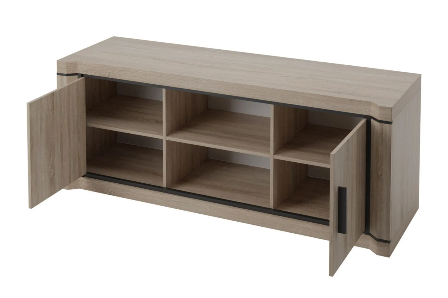 Dallas TV-bänk 137x44x53 cm LED-belysning