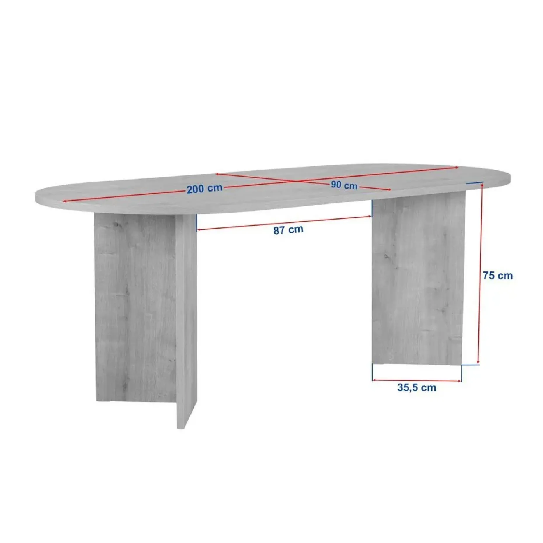 Dano Matbord Oval 200 cm
