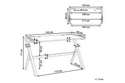 Danvers Gamingbord 120 cm med LED-belysning
