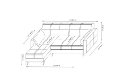 Darcia Bäddsoffa m. Divan 3-sits