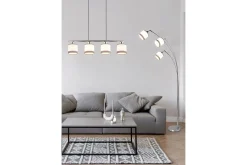 Davos Taklampa 4L E14 krom/ vit