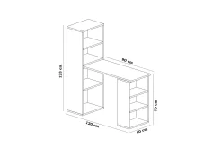 Decorotika Skrivbord 120 cm med Förvaring Hyllor