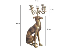 Dekorativ figur Wohnling Ljusstake Greyhound Aluminium Modern