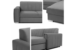 Denegal 3-sits Hörnbäddsoffa Dark grey