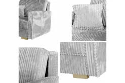 Denegal 2-sits liten bäddsoffa i Plysch