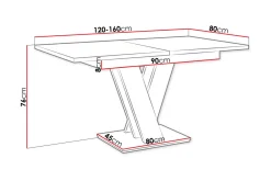 Denogal Matbord 80 cm White