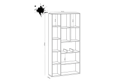 Desgrar Bokhylla 75x170 cm