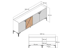 Desgrar Konsollbord 180x78 cm