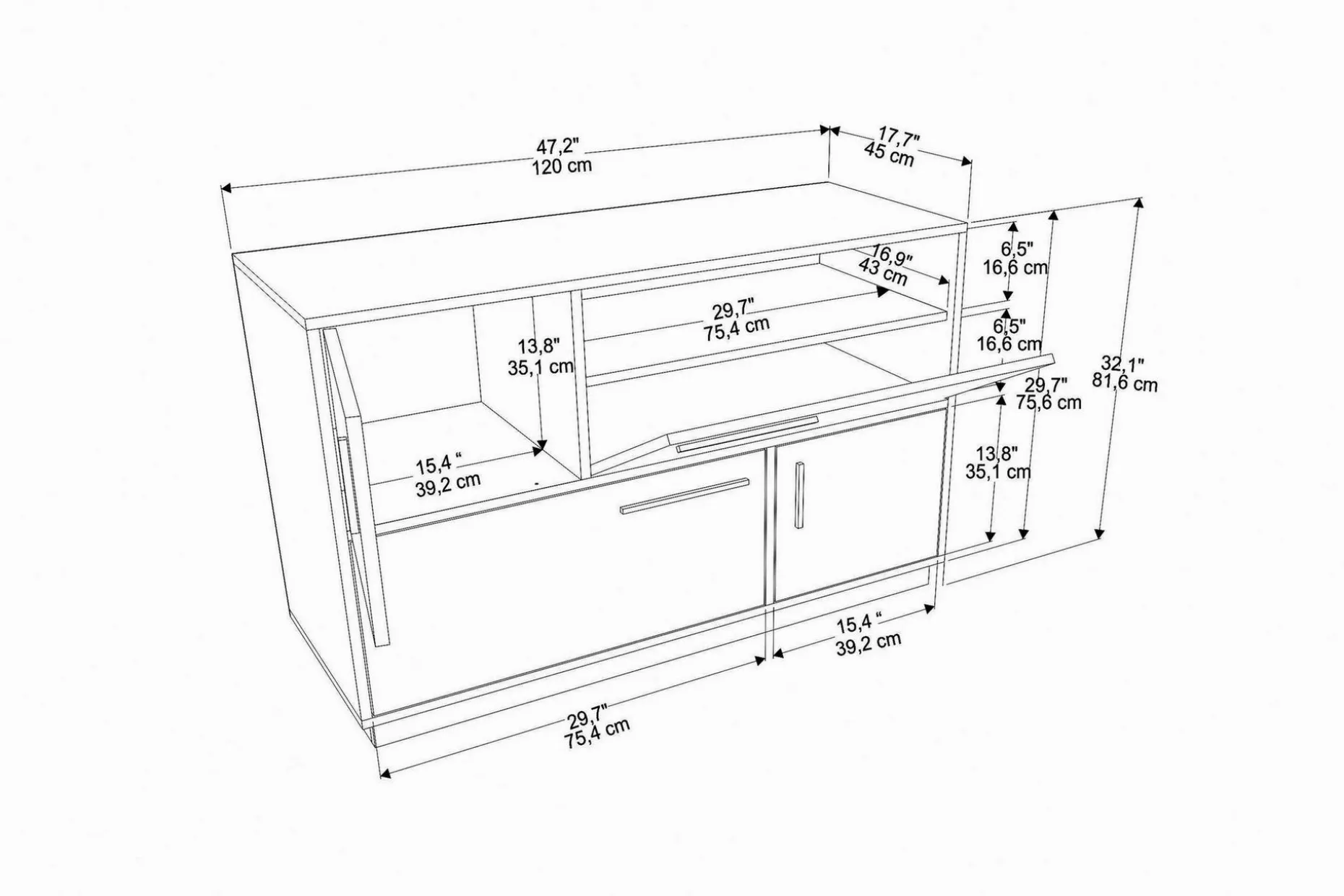 Desgrar Konsollbord 120x81,6 cm