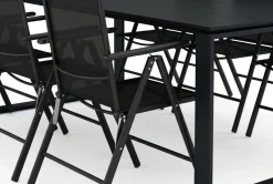 Devon utomhus matgrupp 210x100 cm med 6 Maggie positionsstolar
