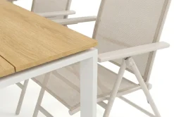 Devon utomhus matgrupp 210x100 cm med 6 Sanna positionsstolar