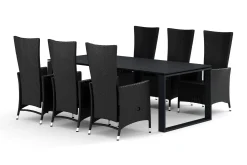 Devon utomhus matgrupp 210x100 cm med 6 Jenny matstolar