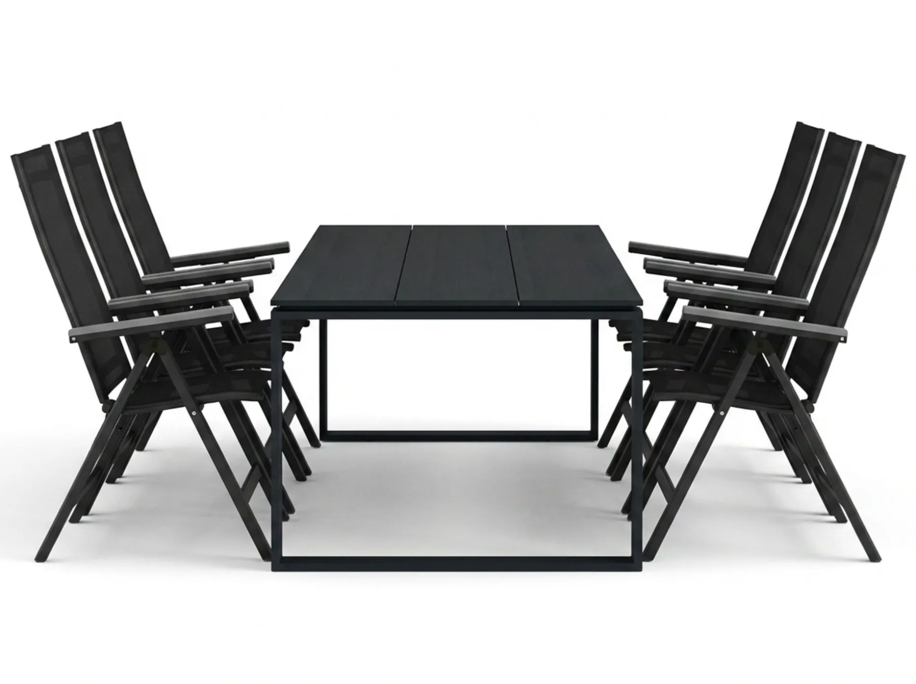 Devon utomhus matgrupp 210x100 cm med 6 Monaco Light positionsstolar
