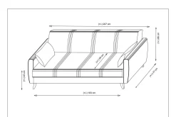 Dewan Bäddsoffa 3-sits