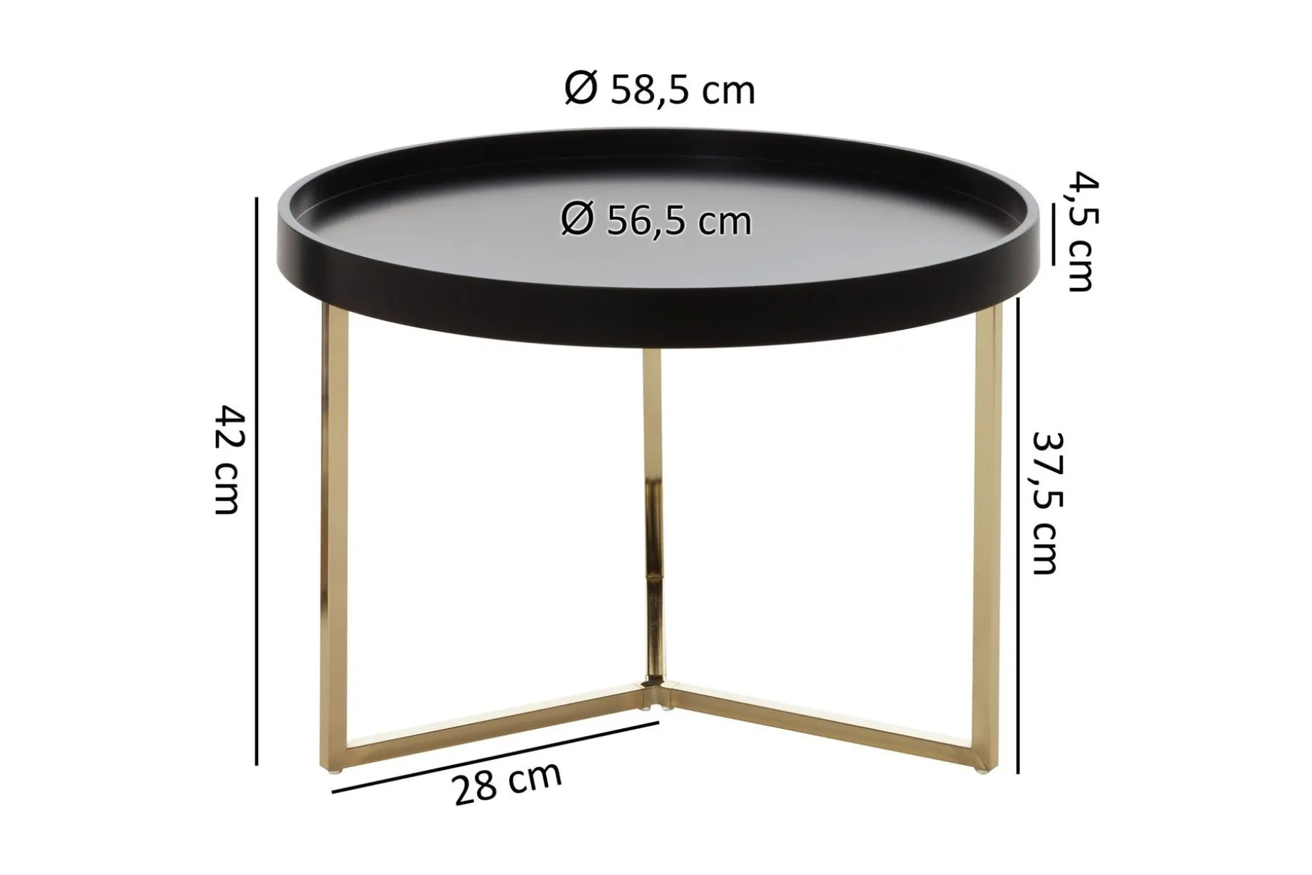 Dhir Soffbord 59 cm Runt
