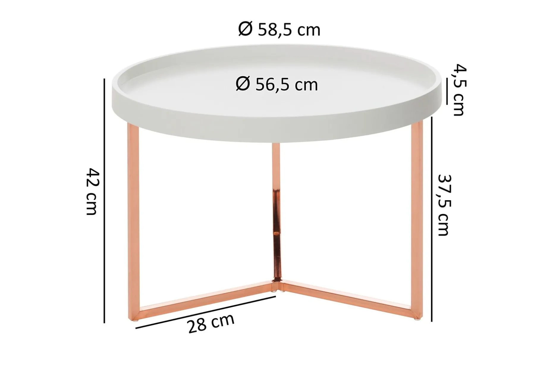 Dhir Soffbord 59 cm Runt