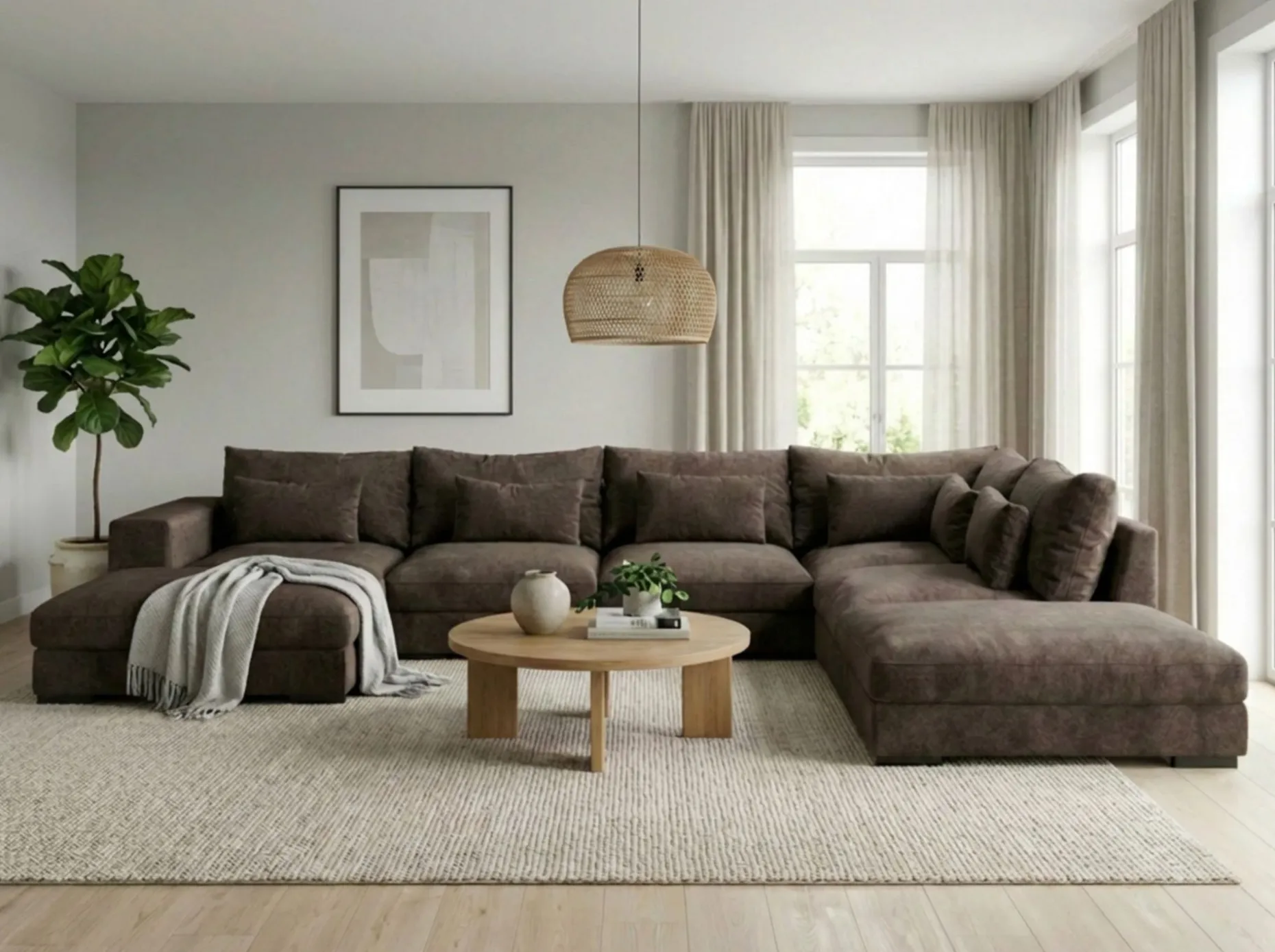 Dubai Stor U Soffa modul med Divan Vänster Extra Djup i Chenille