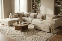 Dubai U-modulsoffa med Divan Höger Extra Djup i Chenille