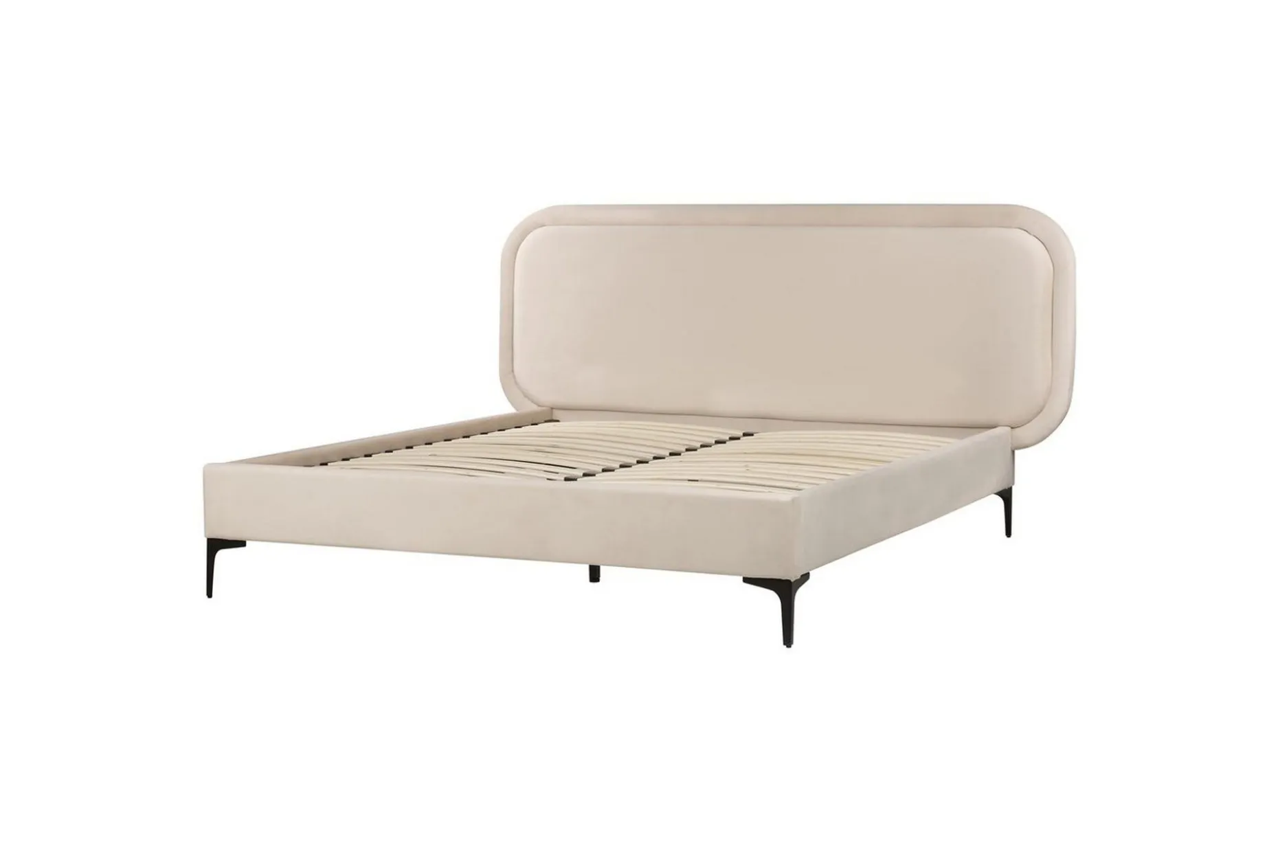 Dubbelsäng Suzette med lamellram Ljusbeige, 160x200 cm
