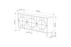 Dune Konsollbord 183,8x77,4 cm Antracit