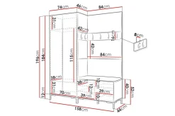 Dunvegan Hallmöbelset 158x44 cm