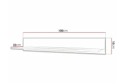Dunvegan Vägghylla 100x22 cm Black