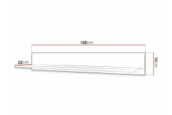 Dunvegan Vägghylla 100x22 cm White