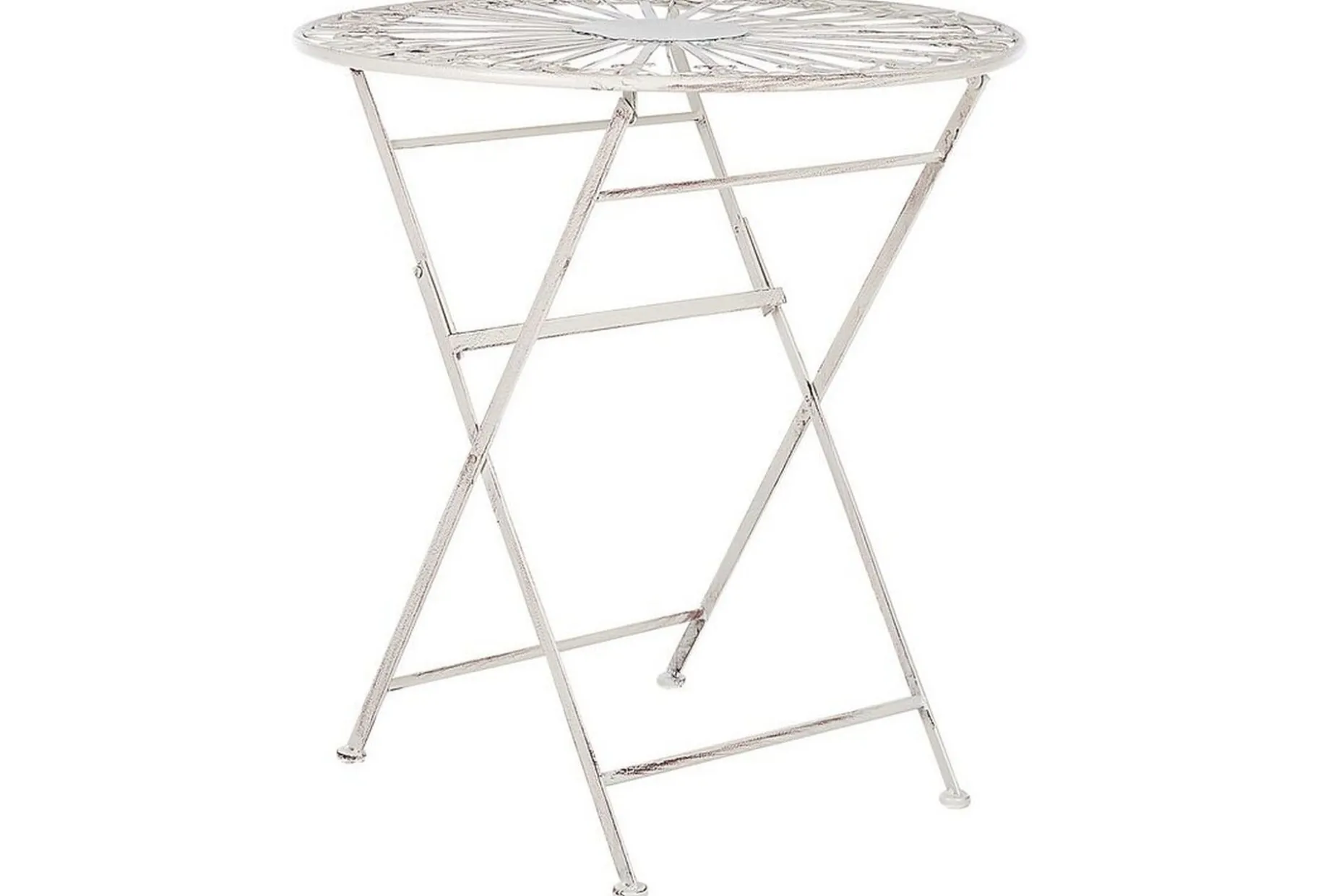 Dursley Runt Hopfällbart Cafébord och Kaffebord Utomhus 45 cm Metall