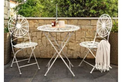 Dursley Runt Hopfällbart Cafébord och Kaffebord Utomhus 45 cm Metall
