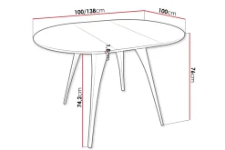 Eldo Matbord 138 cm