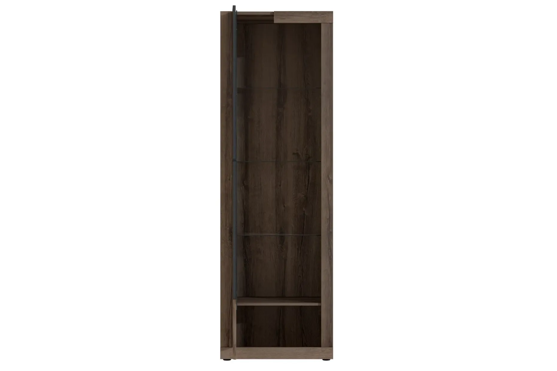 Elhovo Vitrinskåp 41,3 cm djup 63,4 cm bred 197 cm hög hög Mörkt Trä