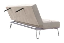 Elle Futon Sammet/Grå