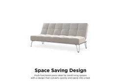 Elle Futon Sammet/Grå