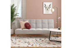 Elle Futon Sammet/Grå