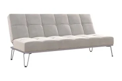 Elle Futon Sammet/Grå