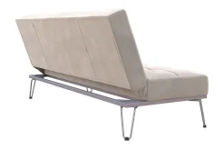 Elle Futon Sammet/Grå