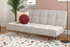 Elle Futon Sammet/Grå